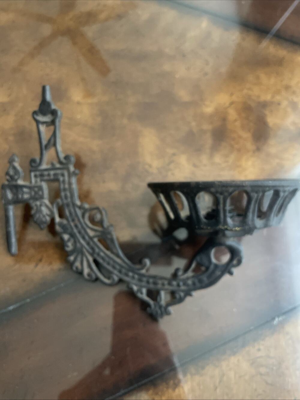 Vintage Decorative Cast Iron Antique Lamp Candle Holder